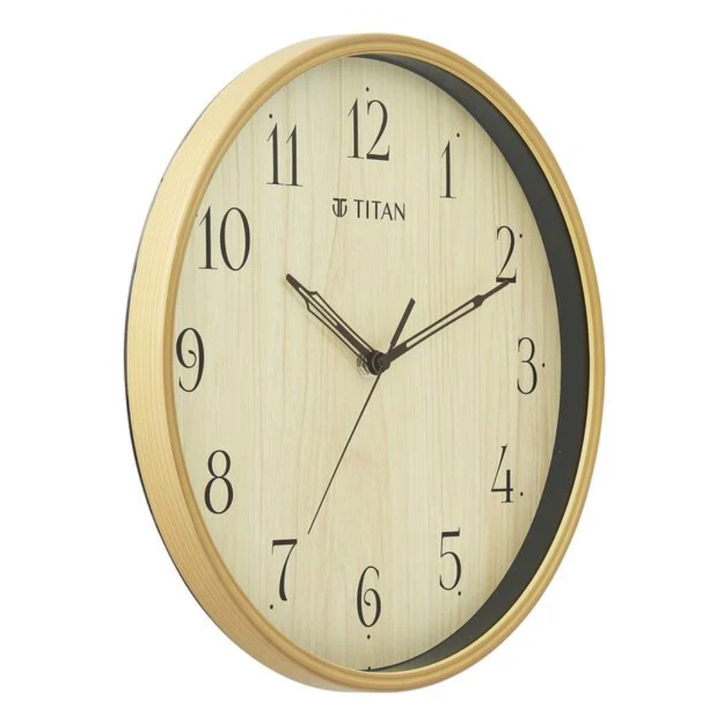 Titan Contemporary Light Brown Dial Wall Clock NSW0080PA01