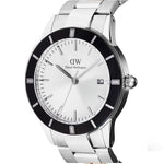 Daniel Wellington Index Bezel Analogue Silver White Sunray Men's Watch DW00100819K