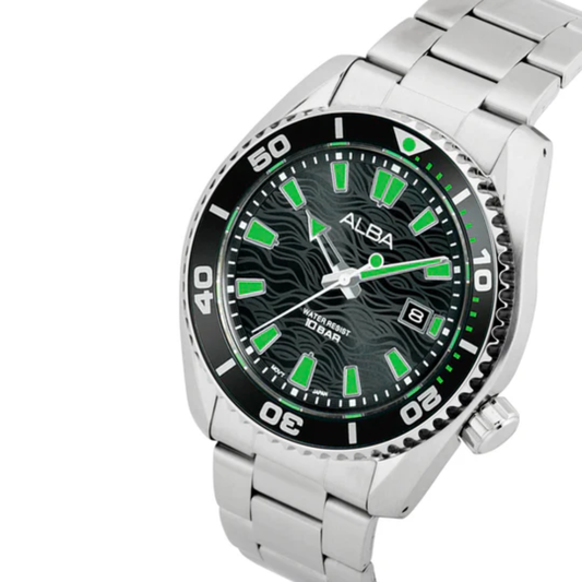 ALBA Black Dial Men's Watch AS9R75X1