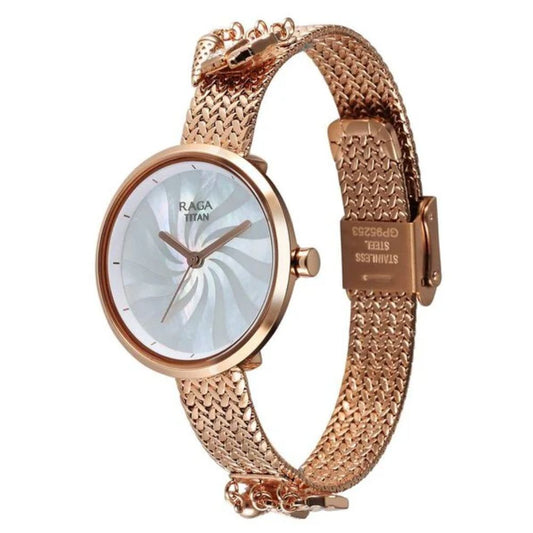 Titan Raga Memoirs Rose Gold Women's Watch 95253WM01