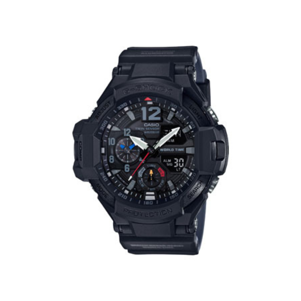 Casio Black Resin Strap Men's Watch GA-1100-1A1 | 10647078