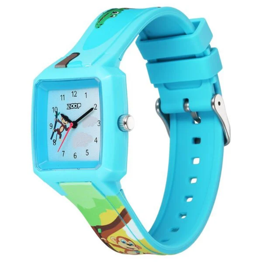 Zoop Blue Dial Multicoloured Strap Girls Kids Watch 26039PP01W