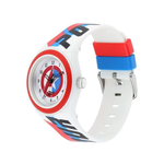 Zoop Marvel Avengers Red Dial White Strap Boys Watch C4048PP45