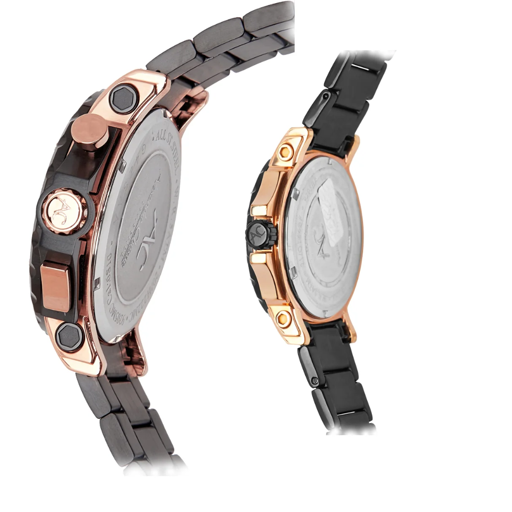 Alexandre Christie Multi-Function Black Couple's Watch 9205MCBFBRBA