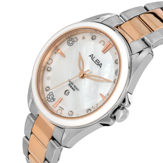 ALBA Pearly White Dial Women's Watch AH7DV1X1