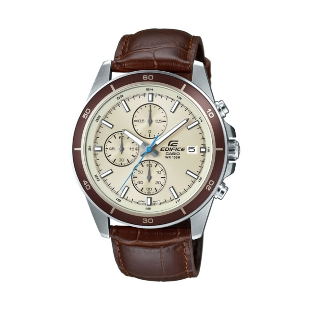Casio Brown Leather Strap Men's Watch EFR-526L-7BV | 10525777