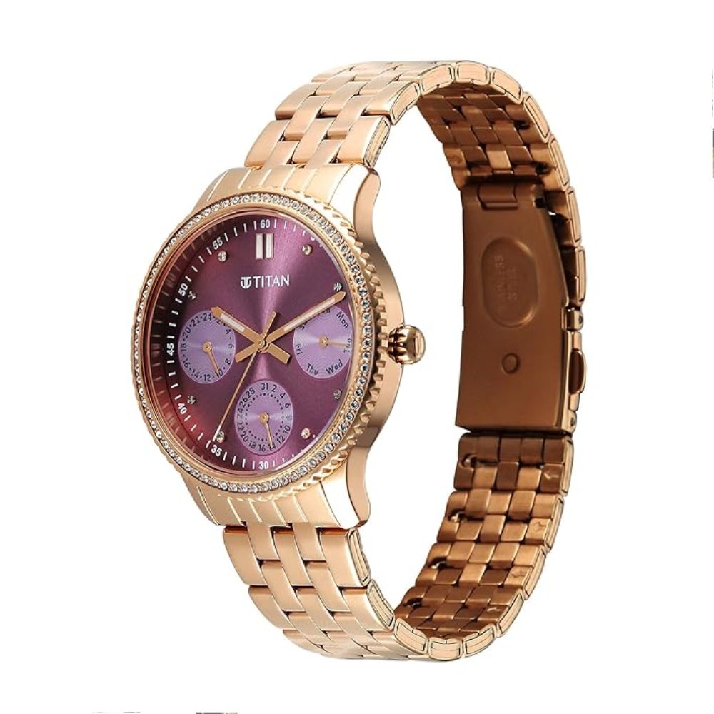 Titan Sports Fashion Purple Dial Women's Watch 2765WM01