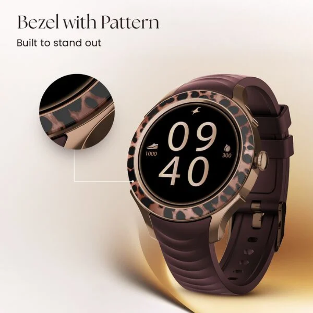 Fastrack Ella Women Smartwatch with 1.2 Inch AMOLED Display 68058NP01