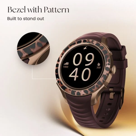 Fastrack Ella Women Smartwatch with 1.2 Inch AMOLED Display 68058NP01