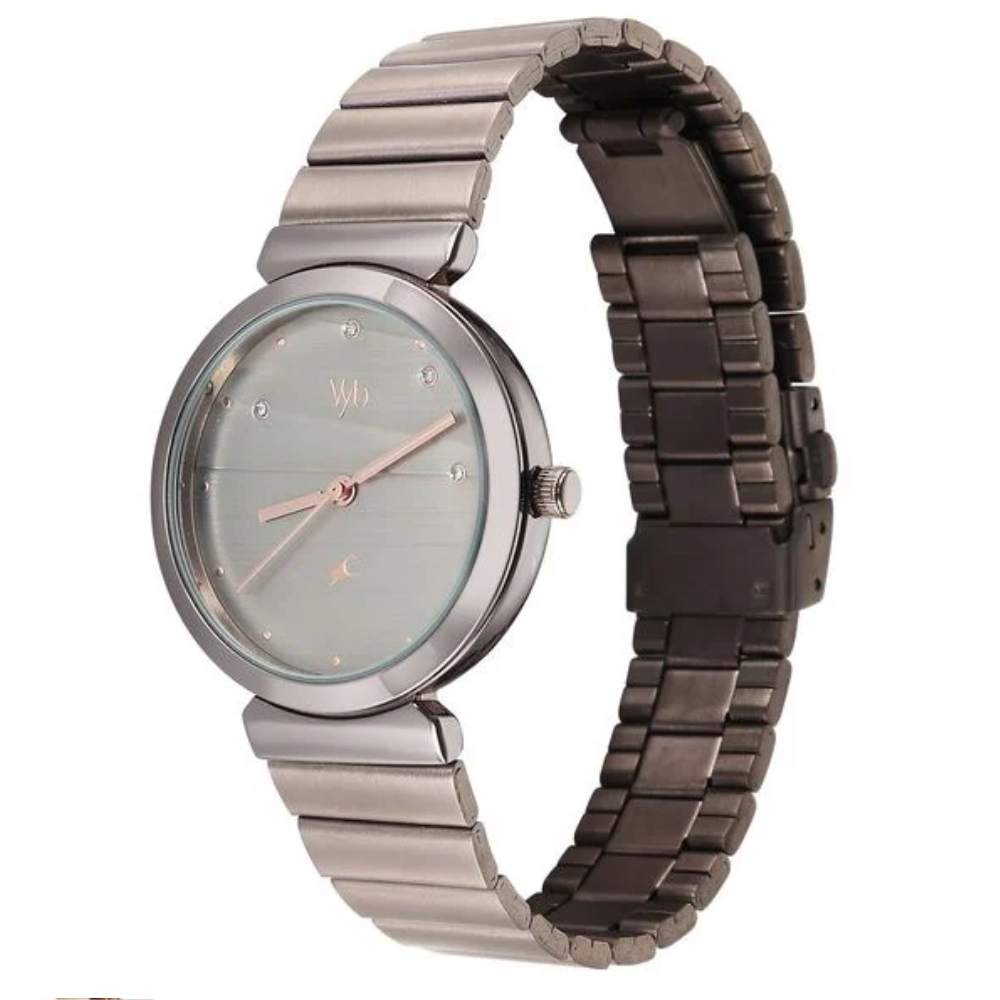 Fastrack Vyb Charmer Grey Dial Girls' Watch FV60078QM01