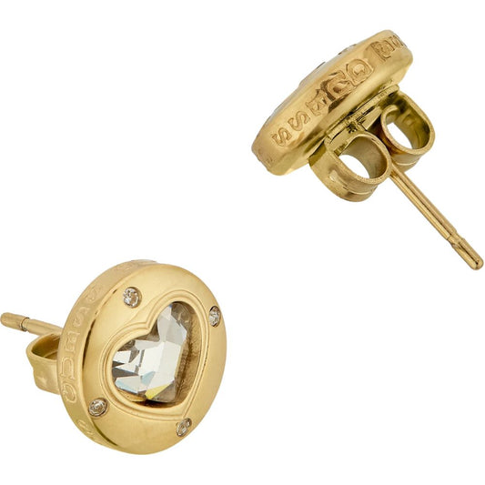 GUESS Rolling Hearts Gold-Plated Women's Earrings UBE03349YG