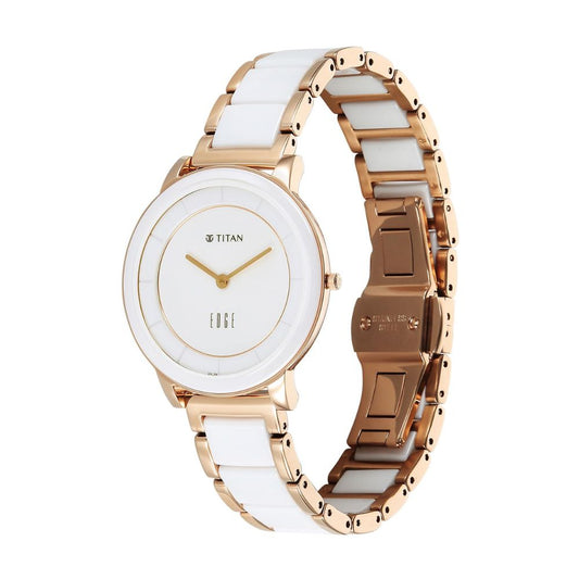Titan Edge Melange Rose Gold Women's Watch 2777KD03