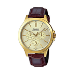 Casio Brown Leather Strap Men's Watch MTP-V300GL-9A, MTP-V300L-7A | 10531189