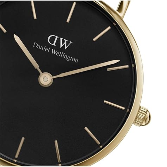 Daniel Wellington Analogue Black Dial Gold Colored Strap Women's Watch DW00100349K