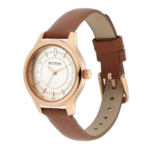Titan Quartz Silver Women's Watch - 2638WL01
