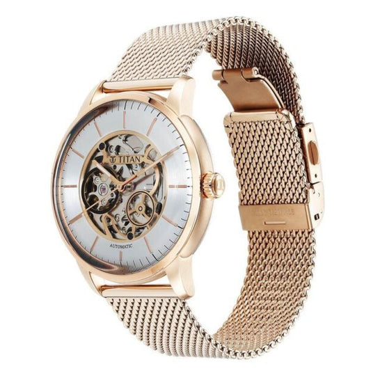 TITAN Mechanical Silver Dial Men's Watch 90110WM01