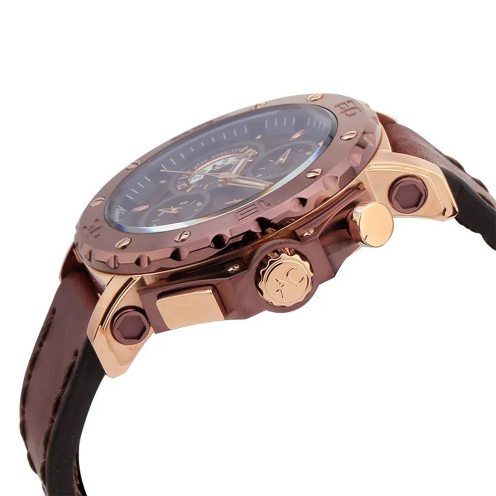 ALEXANDRE CHRISTIE Chronograph Brown Men's Watch 9205MCLROBO