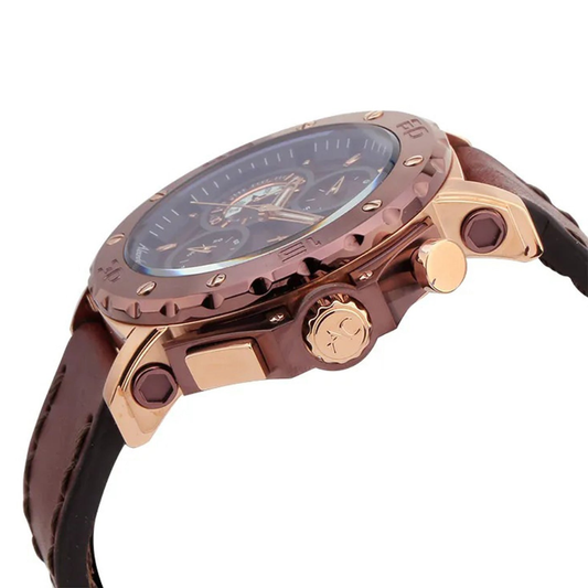 ALEXANDRE CHRISTIE Chronograph Brown Men's Watch 9205MCLROBO