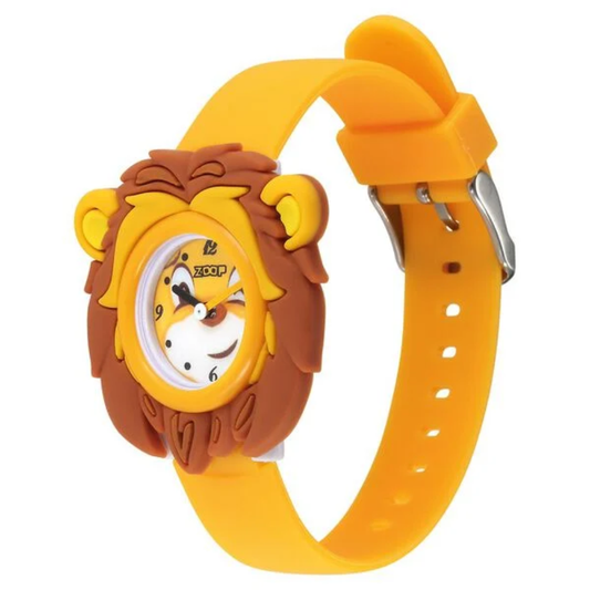 Zoop Lion Yellow Dial Yellow Strap Boys Girls Kids Watch NT26033PP01