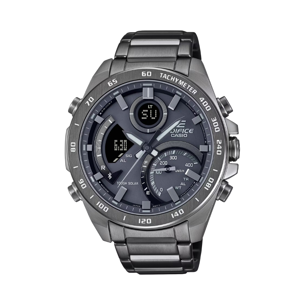 Casio Gray Stainless Steel Strap Men's Watch ECB-900MDC-1A | 10632352