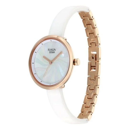 Titan Raga Memoirs White Women's Watch 95253KD01