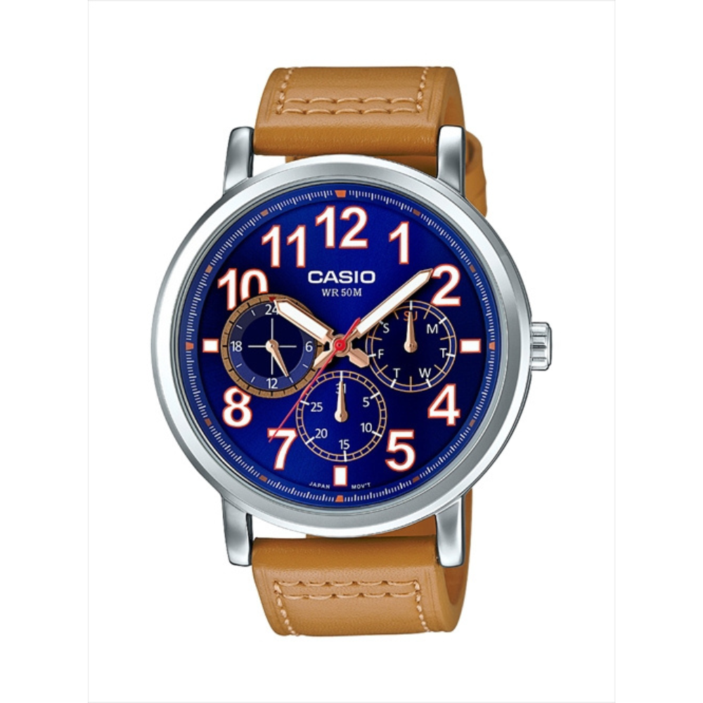 Casio Enticer Brown Resin Strap Men's Watch MTP-E309L-2B2V | 10549863