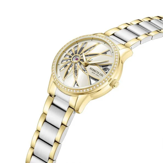Kenneth Cole Automatic Two-Toned Silver Dial Women's Watch KCWLL0060902LD