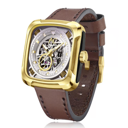Alexandre Christie Maharaja Luxe Brown Men's Automatic Watch 6577MALGPSL
