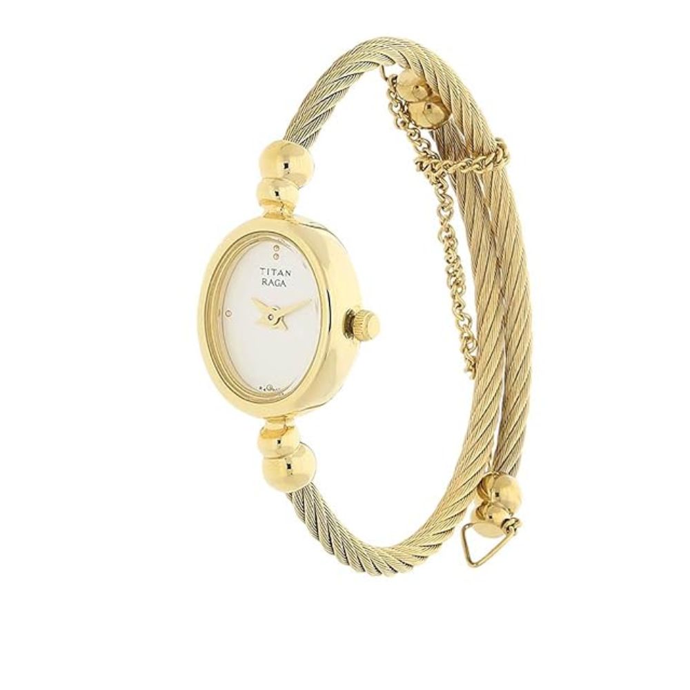 Titan Raga White Dial Women's Watch 197YM04