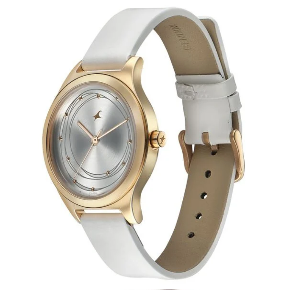 Fastrack Style Up Silver Dial Watch for Girls- 6152WL01