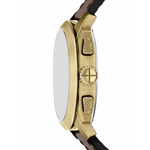 Fossil Machine Brown Dial Men's Chronograph Leather Strap Watch FS6188