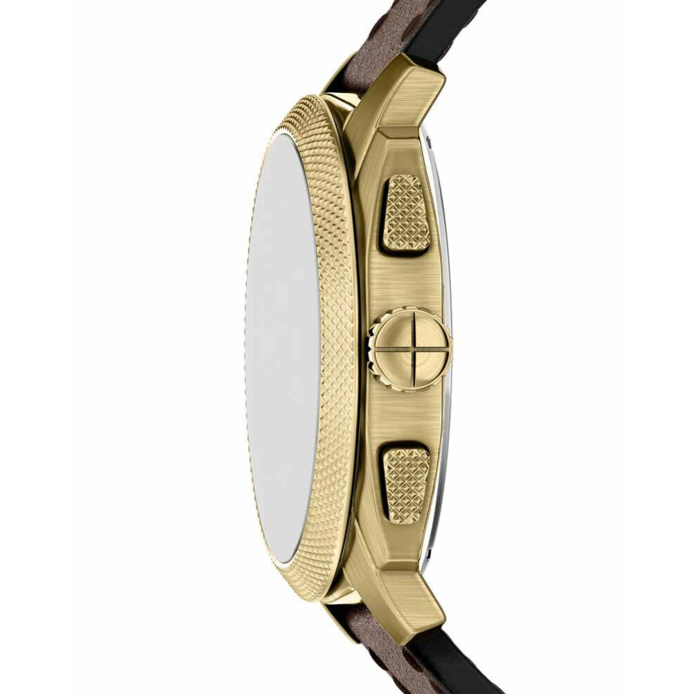 Fossil Machine Brown Dial Men's Chronograph Leather Strap Watch FS6188