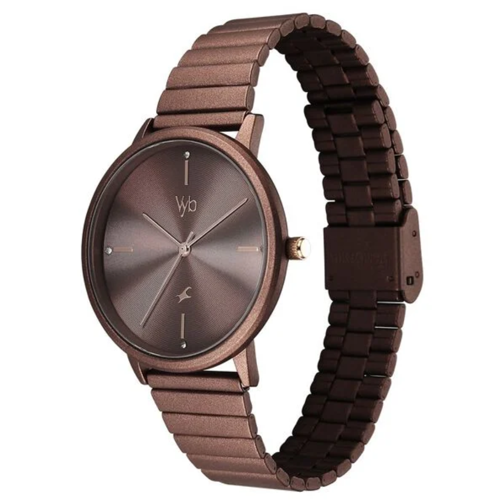 Fastrack Vyb Bliss Brown Dial Girls' Watch FV60021KM08W