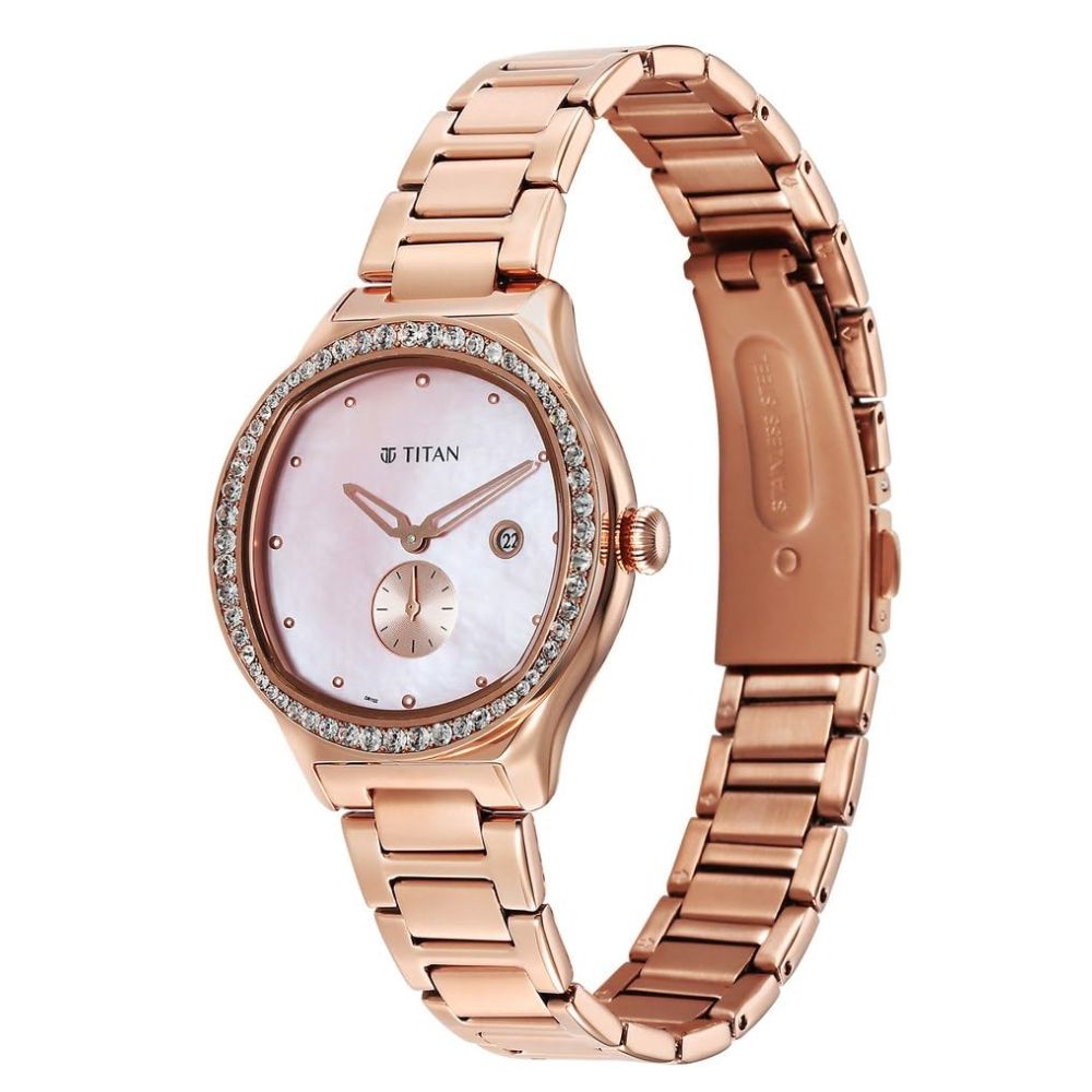 Titan Glamour Mother of Pearl Women's Watch 95289WM01
