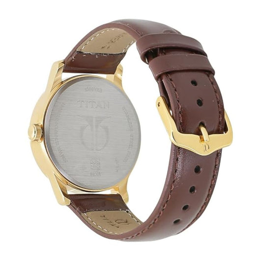 Titan Karishma Champagne Men's Watch 1580YL05