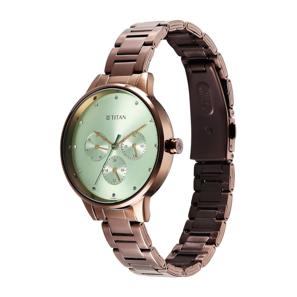 Titan Razzle Dazzle Green Women's Watch 2648QM03