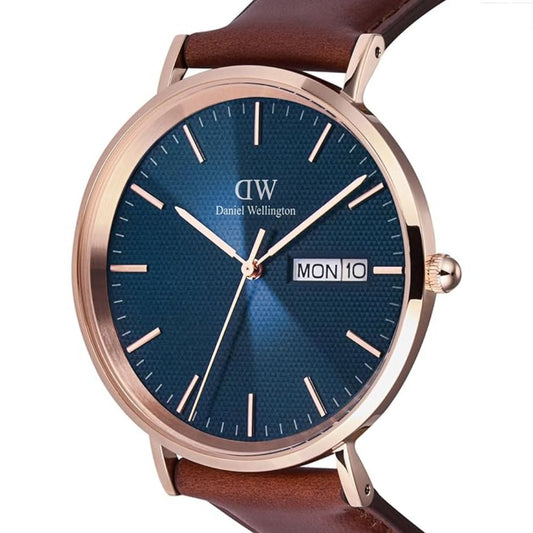 Daniel Wellington Classic Extension Analogue Blue & Brown Men's Watch DW00100830K