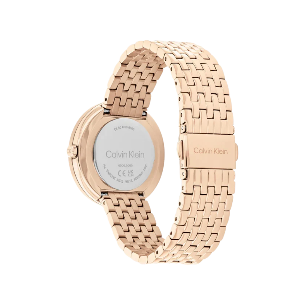 Calvin Klein Twisted Bezel Women's Quartz Green Dial Analog Watch 25100068