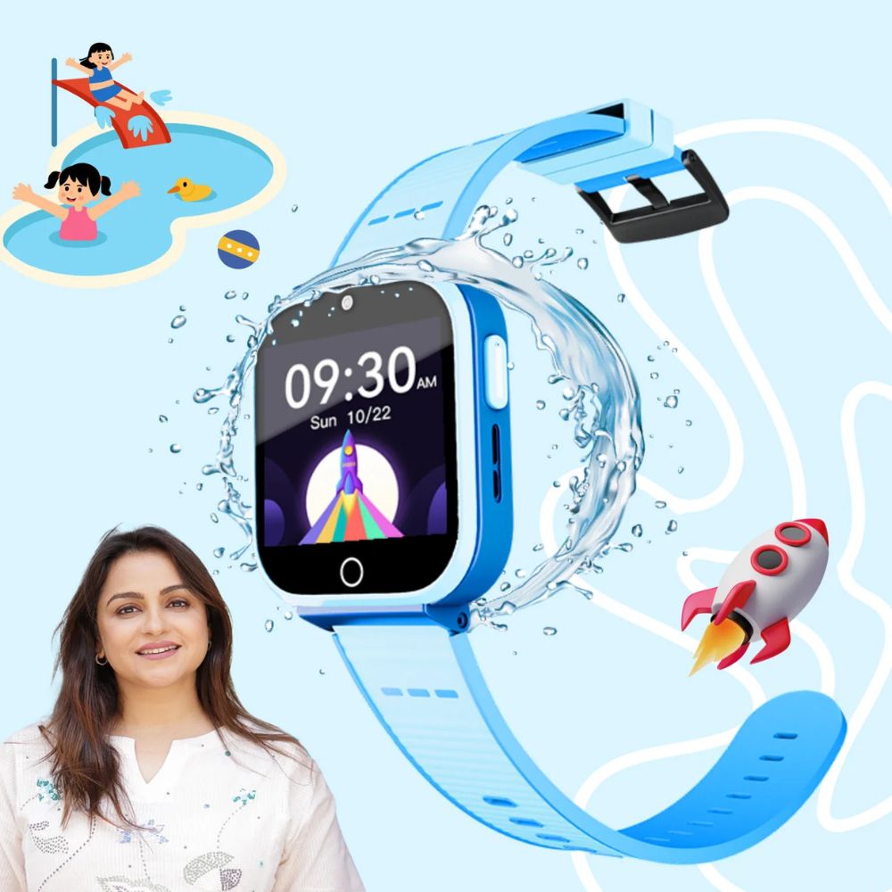 Spiky Cyclops Blue Kids Smartwatch 4G Voice Calling