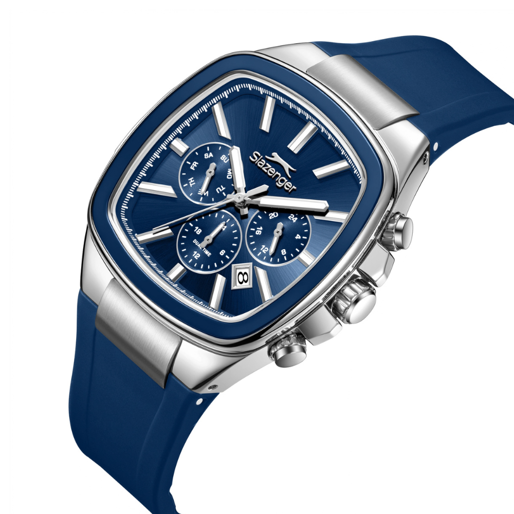 Slazenger Navy Blue Dial Men's Silicone Strap Watch SL.09.2643.2.397