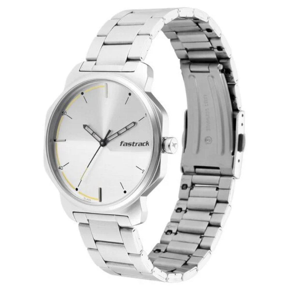 Fastrack Stunners Silver Dial Quartz Analog Watch for Guys 3254SM01