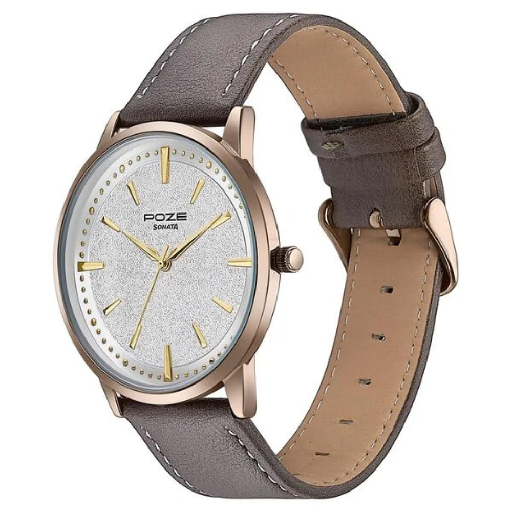 Sonata Poze White Dial Men's Watch SP70054QL01