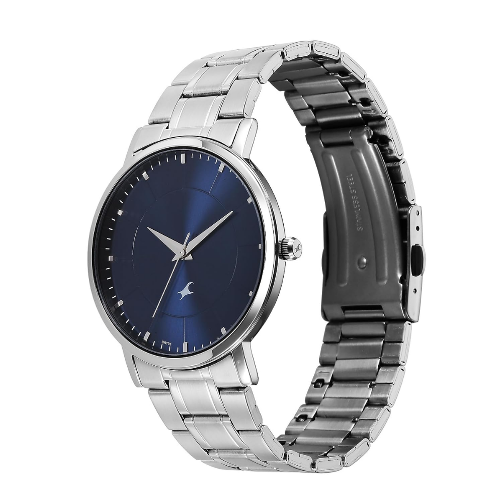Fastrack Stunners X Special Edition Quartz Blue Dial Analog Watch for Men's 38163SM01