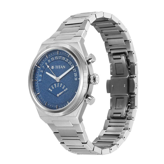 Titan Micromotors Blue Dial Men's Watch 90180SM01