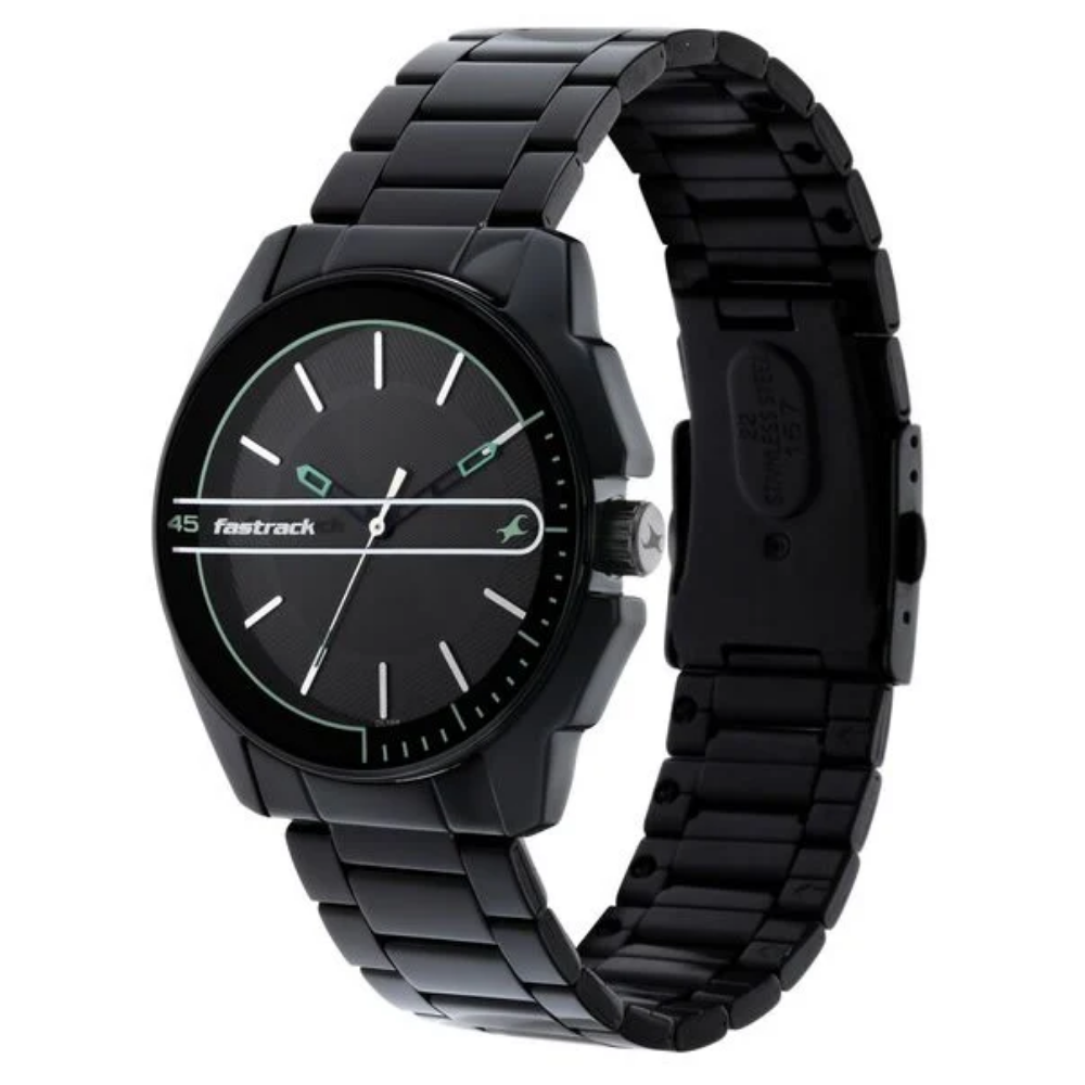 Fastrack Wear Your Look Black Dial Watch for Guys 3089NM03