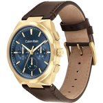 Calvin Klein Distinguish Blue Dial Men's Quartz Analog Leather Watch 25200445