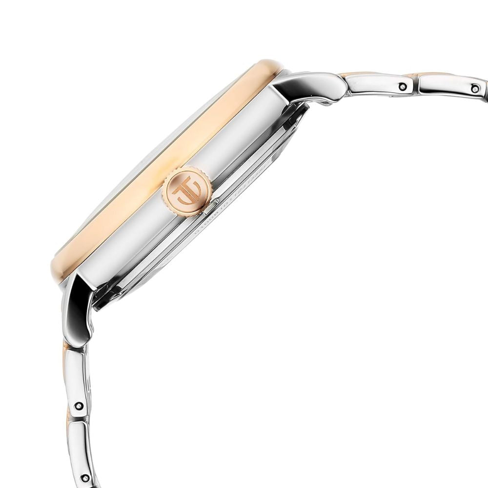Titan Yin Yang Skeletal Automatic Analog White Dial Silver and Rose Gold Men's Watch 90222KM01