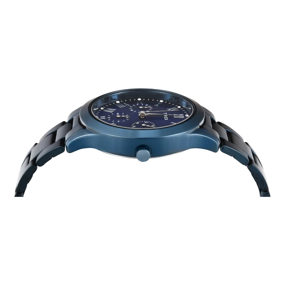 Timex Blue Round Women's Multifunction Dial Watch TW000Q819