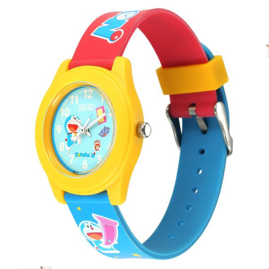 Zoop Doraemon Blue Dial Multicoloured Strap Kids Watch 26019PP37W