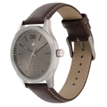 Fastrack Bare Basics Quartz Analog Brown Dial Watch for Guys 3247SL01